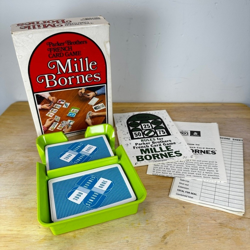 Vintage Mille Bornes The French Card Game COMPLETE 1971 Parker Brothers  Auto